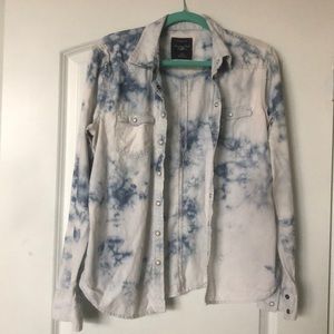 American Eagle Acid Wash Denim Shirt